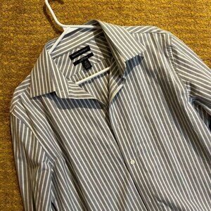 Banana Repiblic Gray Striped Men's Shirt